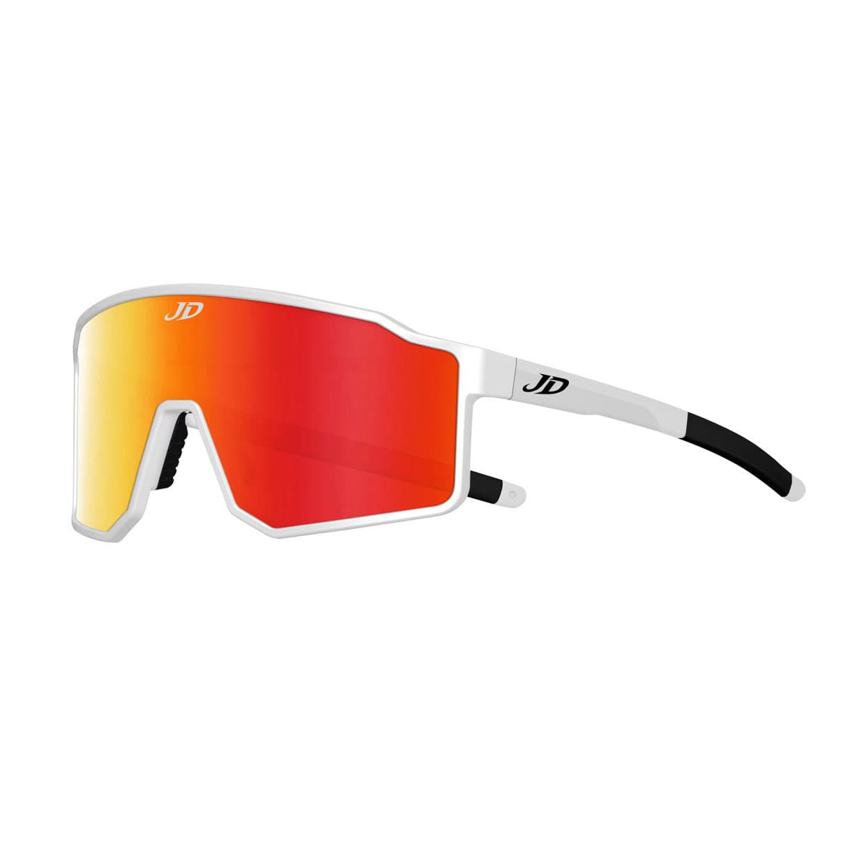 JD Eyewear Matte White Fire Mirror